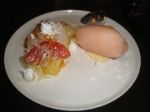 Restaurant chatomat : le pamplemousse à la génoise, crème citron et meringue