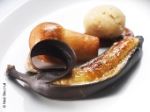 Restaurant Le Grand B 75009 Paris - La banane rotie et son mini baba