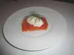 Restaurant l'Ô : le saumon mariné à l'aneth