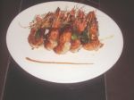 Restaurant le Pinxo  à Paris 1er - les bonnes gambas pimentées à l'oignon vert et riz au lait de coco 