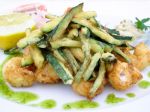 Photo restaurant Paris - le samesa, un bistro italien chaleureux - les excellents scampis aux lasagnes de courgettes  