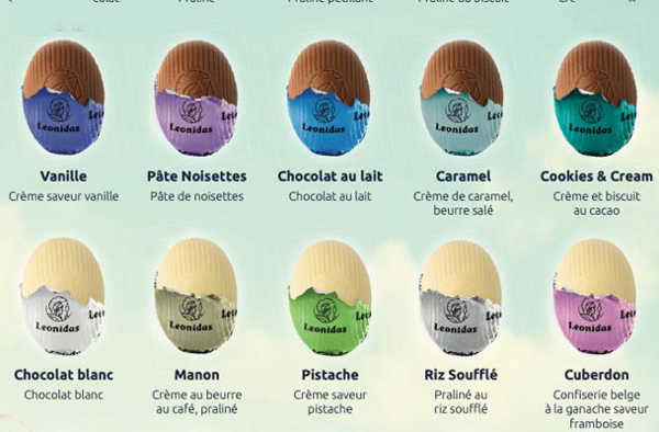 leonidas paques 2021 oeuf gold