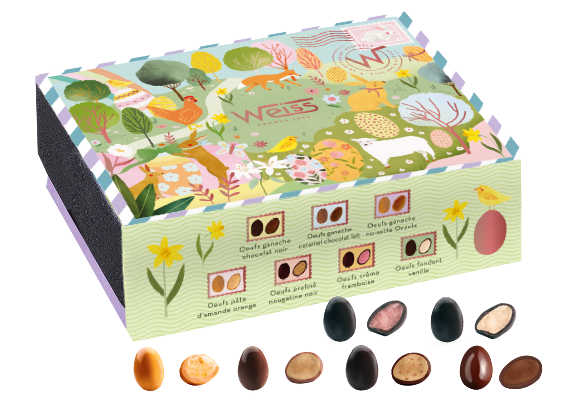 weiss paques 2023 coffret oeufs