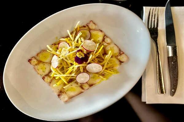 augustin restaurant paris carpaccio poulpe