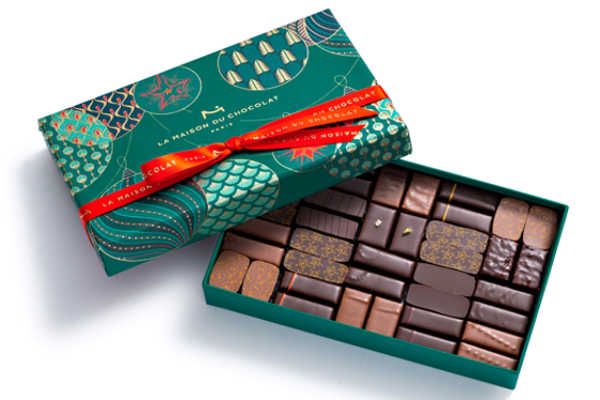 maison chocolat reveillon 2021 boite