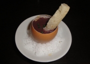 Restaurant le Chatomat 75020 Paris : les oeufs brouillés aux olives de kalamata