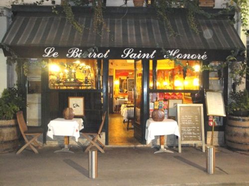 Restaurant le Bistrot Saint-Honoré à Paris 1er. Métro Pyramides