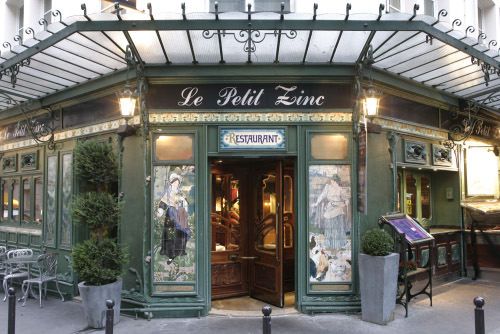 Le Petit Zinc, restaurant rue Saint Benoit : la façade